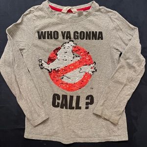 Boys Ghostbusters flip sequins long sleeve t-shirt